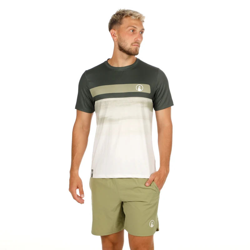 Memories Receiver Faded Wipe T-Shirt Herren - dunkelgrün