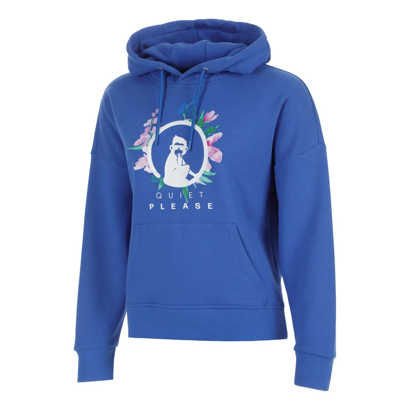 Crush Flower Logo Hoody Damen-blau, weiß