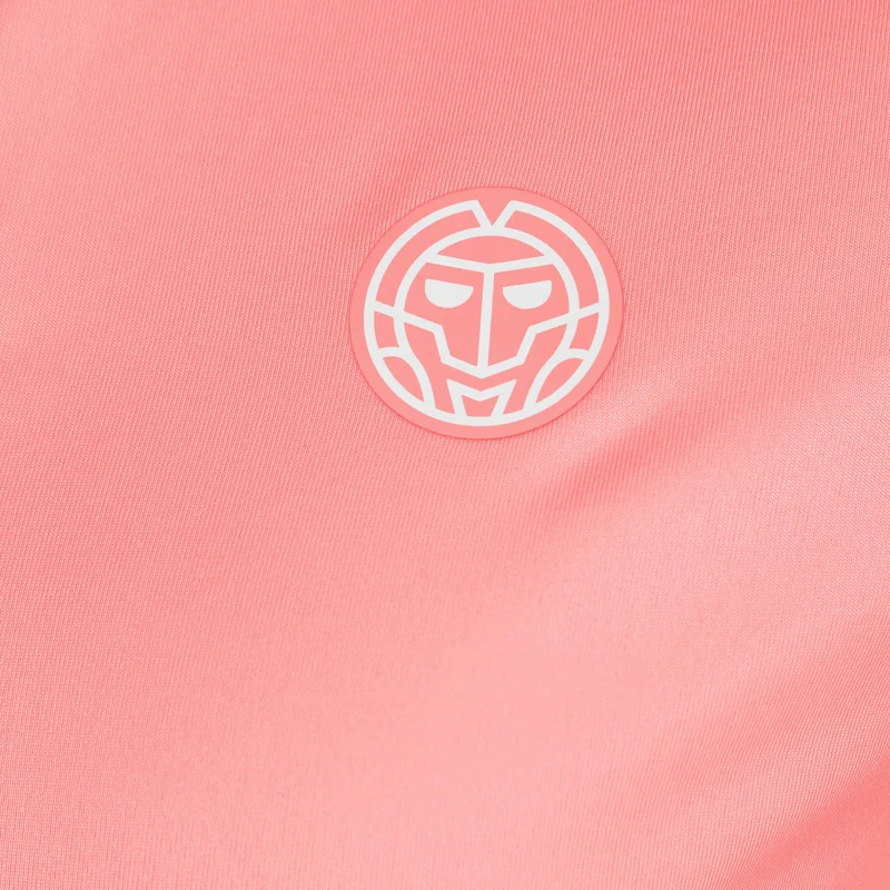 Out of Control V-Neck Longsleeve Damen-pink, weiß