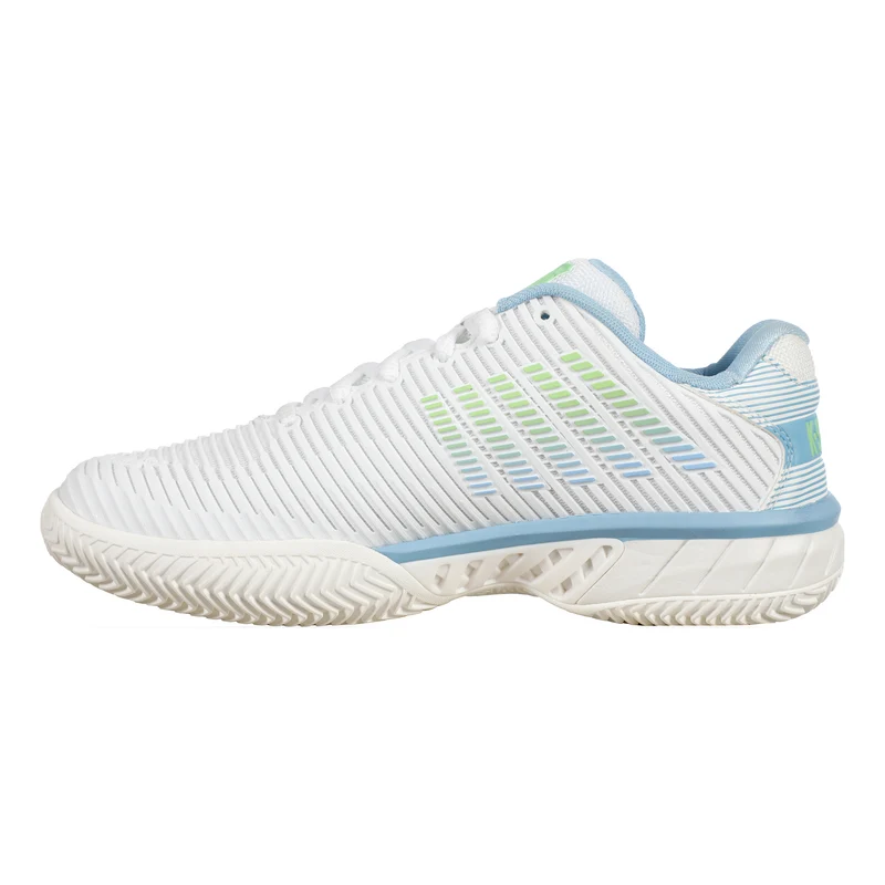 Hypercourt Express 2 Sandplatzschuh Damen-Weiß,Hellblau