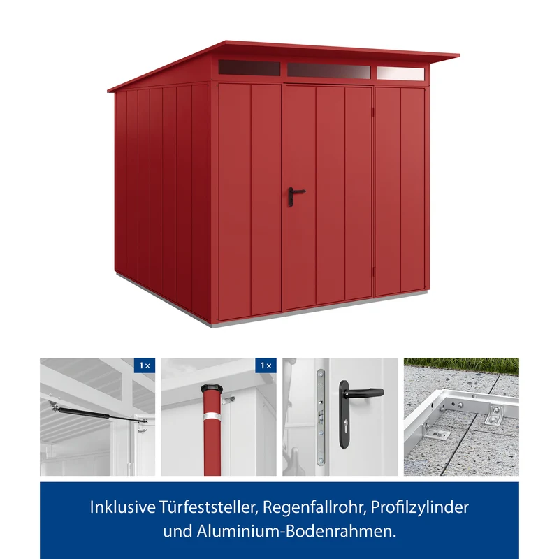 Set Berry Modern-P,Typ 2 Gerätehaus-Rot