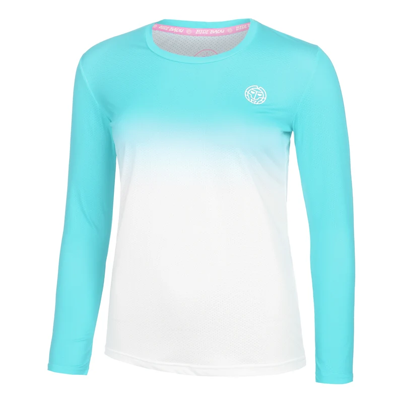 Crew Gradiant Longsleeve Damen-Türkis,Weiß
