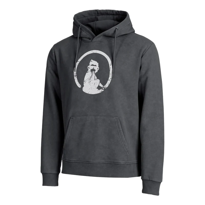 Endlessly Washed Out Loose Fit Hoody Herren-Anthrazit,Weiß