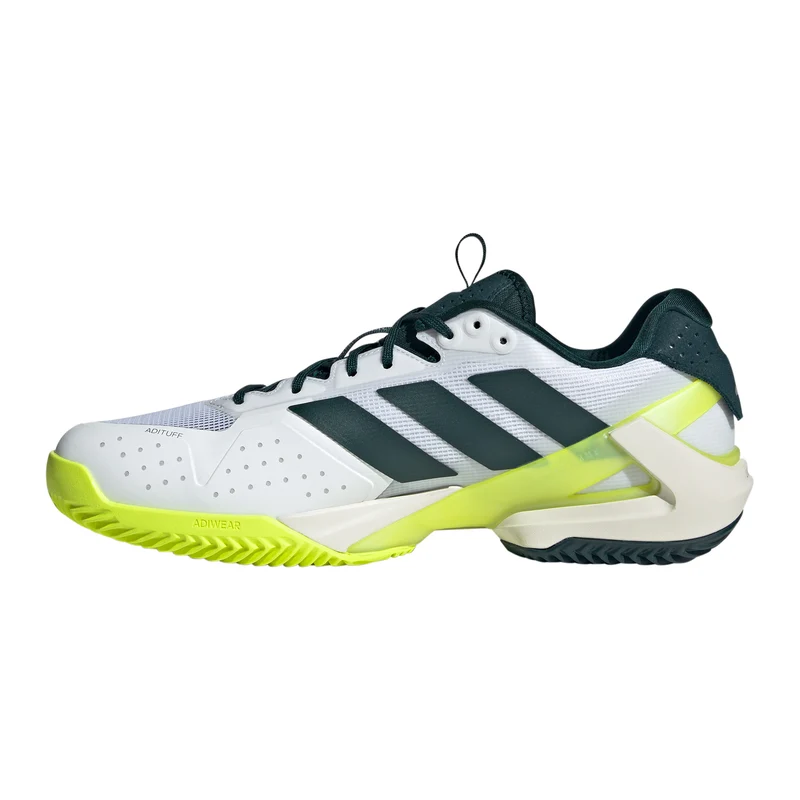 adizero Ubersonic 5 Sandplatzschuh Herren - weiß, dunkelgrün