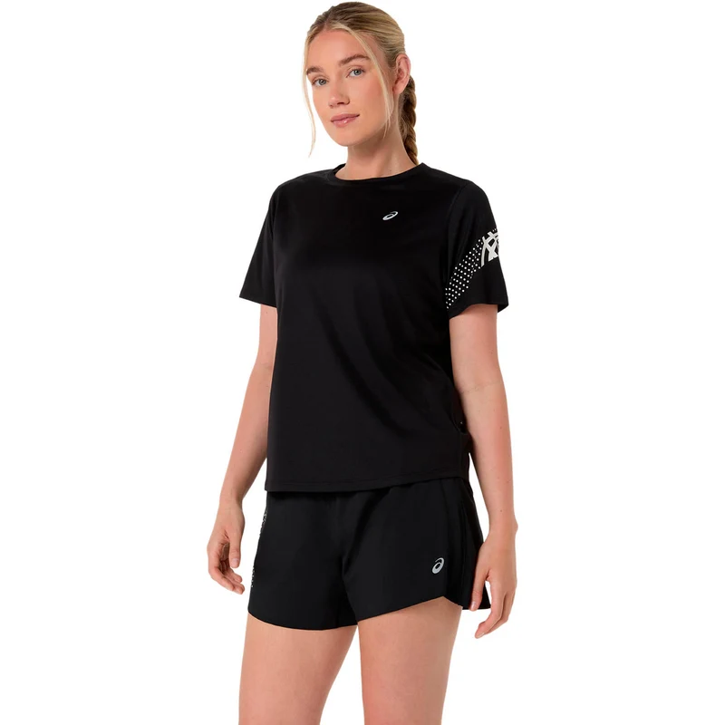 Icon Laufshirt Damen-schwarz
