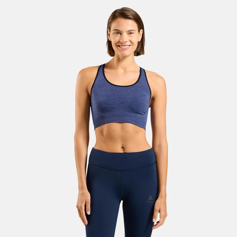 Seamless Medium Padded Sport Sport-BH Damen - blau