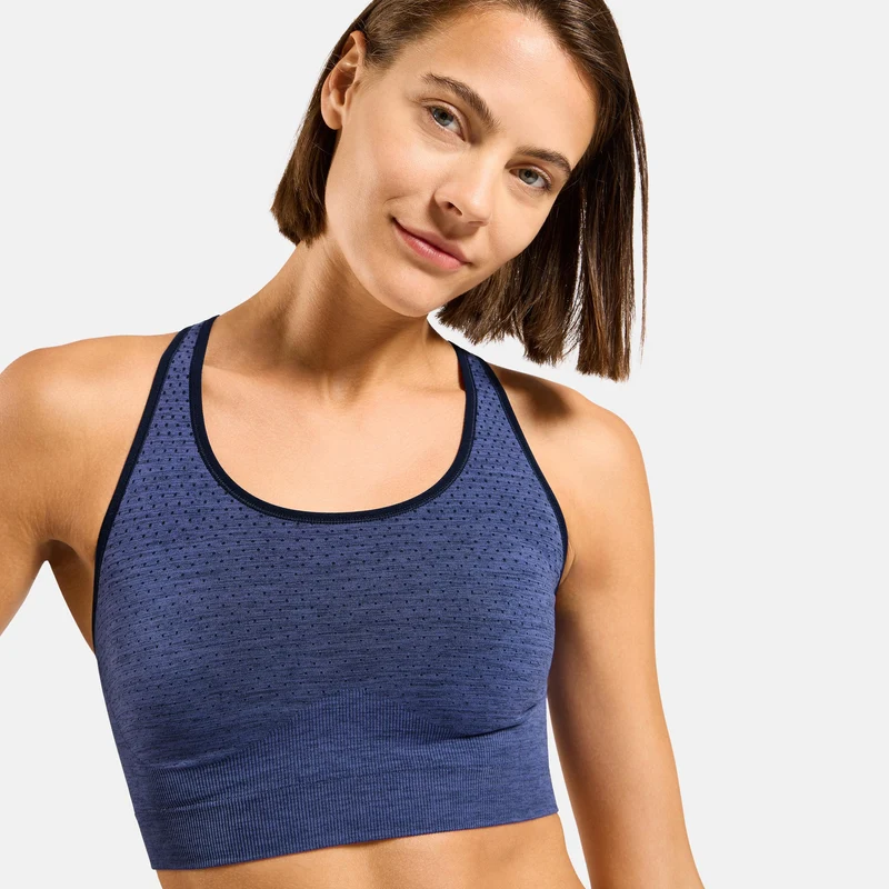 Seamless Medium Padded Sport Sport-BH Damen - blau