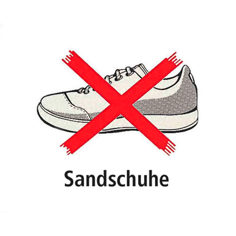 Sandschuhe Verboten Schild-Weiß,Rot