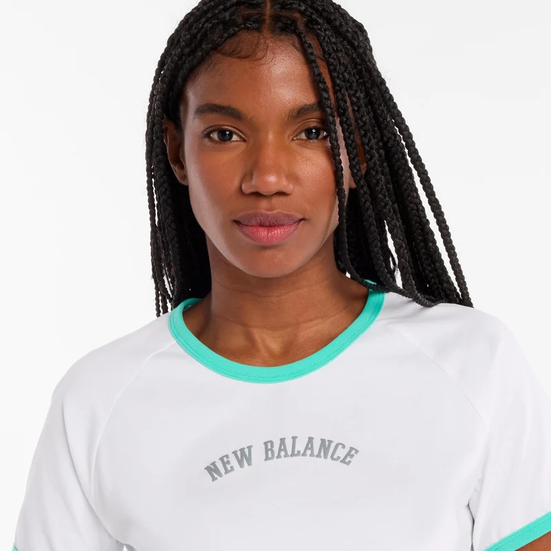 Tennis Practice T-Shirt Damen-weiß, grün
