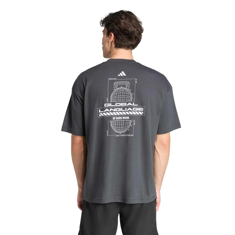 GFX Glob T-Shirt Herren-dunkelgrau