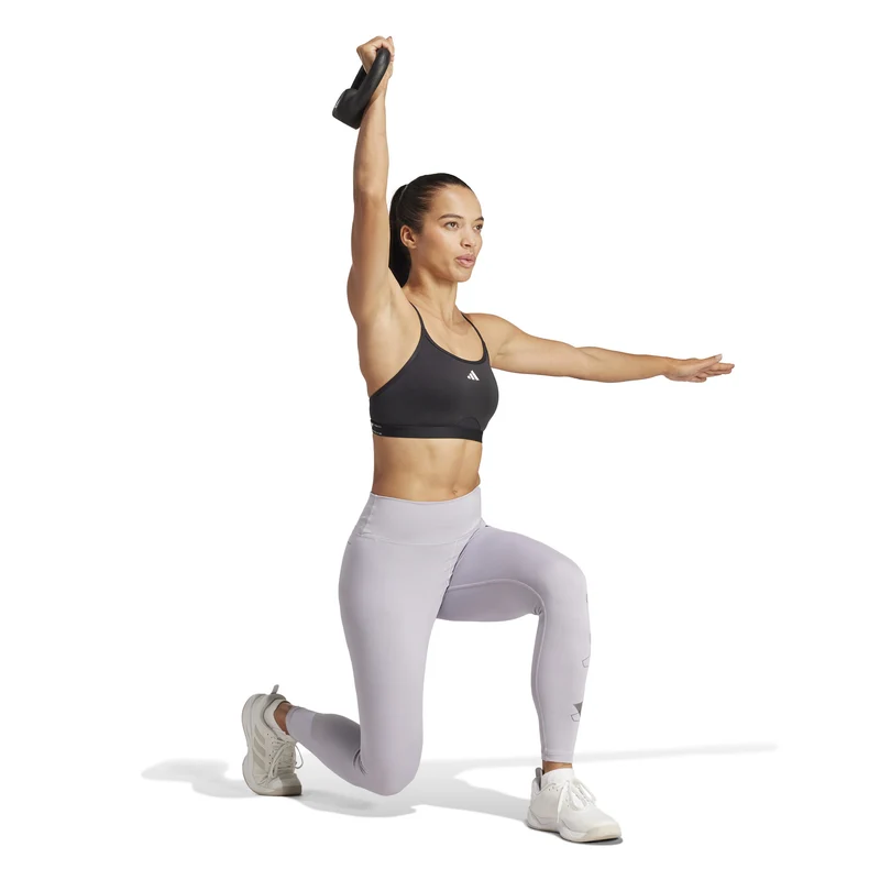 Aeroreact Training 3Stripes Sport-BH Damen - schwarz