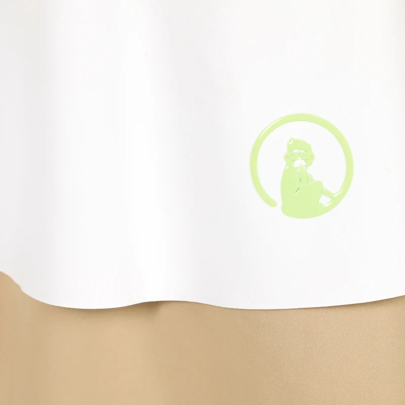 Wild Flounce Rock Damen-Beige,Weiß