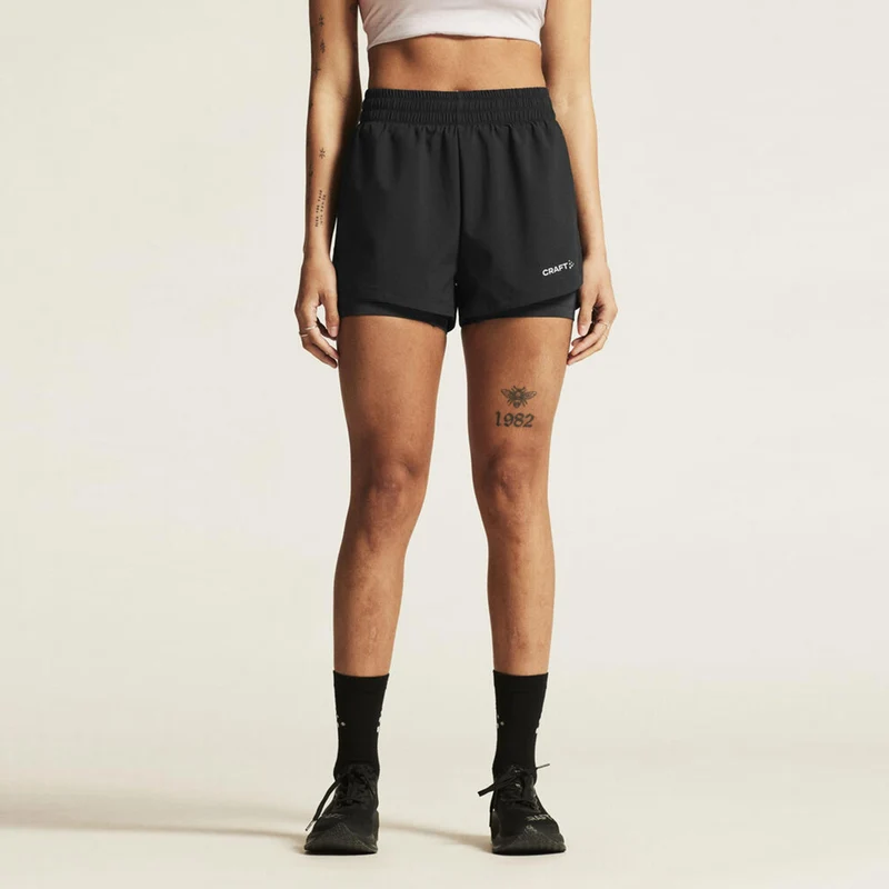 ADV Essence 2in1 Laufshorts Damen - schwarz