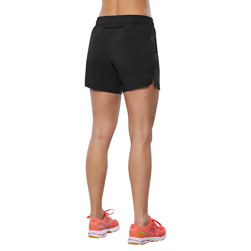 Multi Pocket Laufshorts Damen - schwarz,