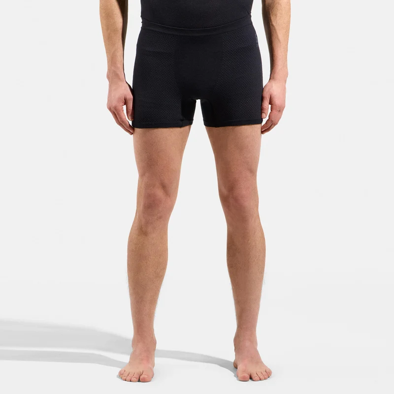 Merino PW 140 Seamless Boxer Short Herren-schwarz