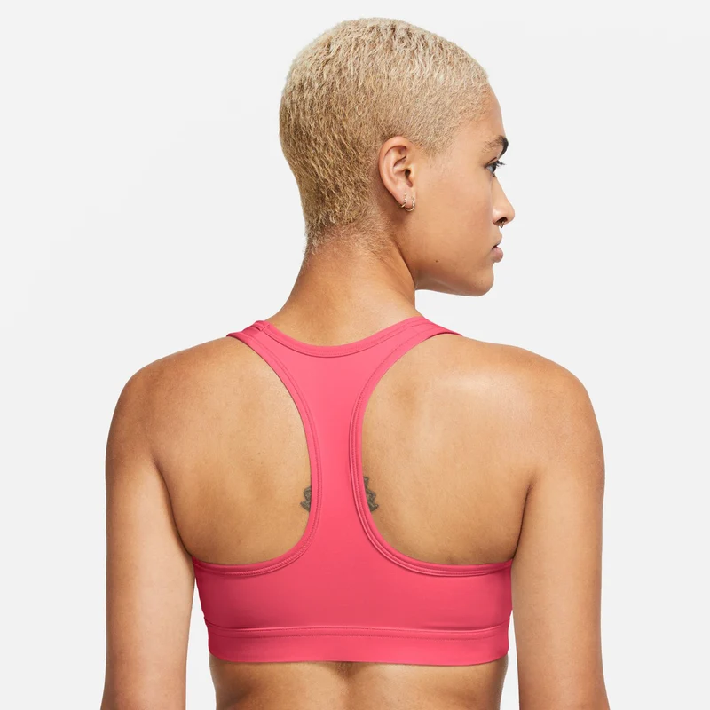 Swoosh MED Support Bra Sport-BH Damen-Pink,Weiß