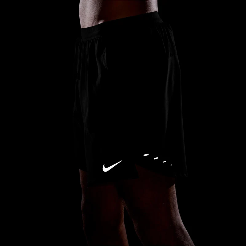 Stride 7in Laufshorts Herren - schwarz, silber