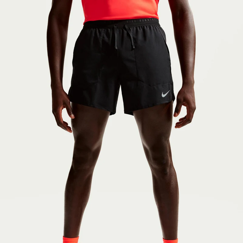STRIDE 5IN Laufshorts Herren - schwarz, silber
