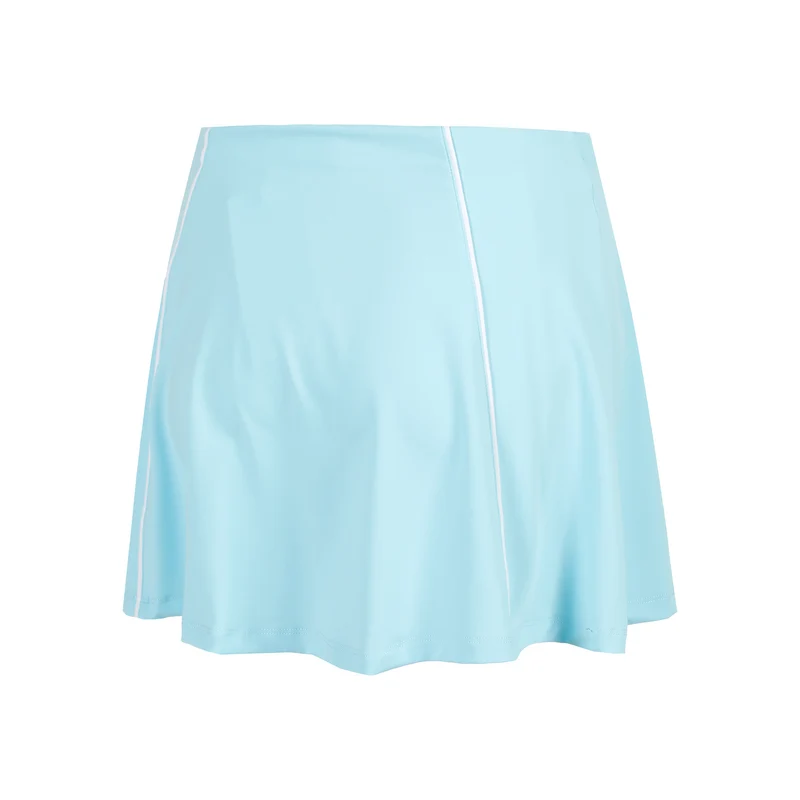 Colorblock Flounce Rock Damen-Hellblau