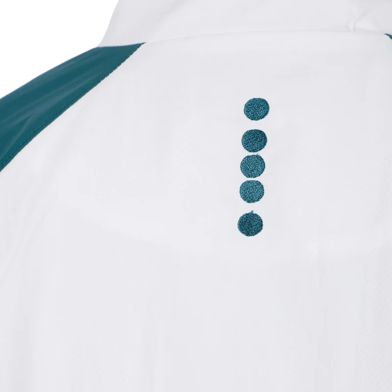 Match Trainingsjacke Herren-weiß, petrol
