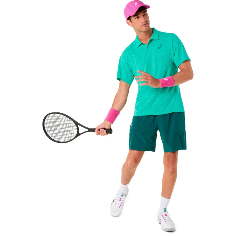 Match Jacquard Polo Herren - grün