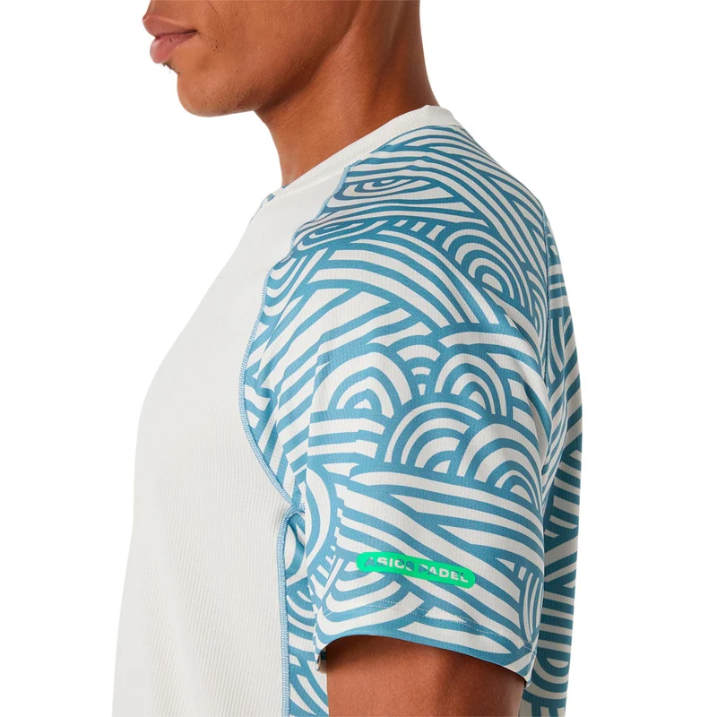 Court T-Shirt Herren - creme, blaugrau