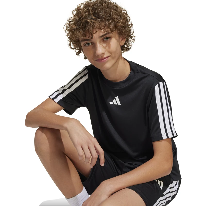 Training Essentials 3 Stripes T-Shirt Kinder-Schwarz,Weiß