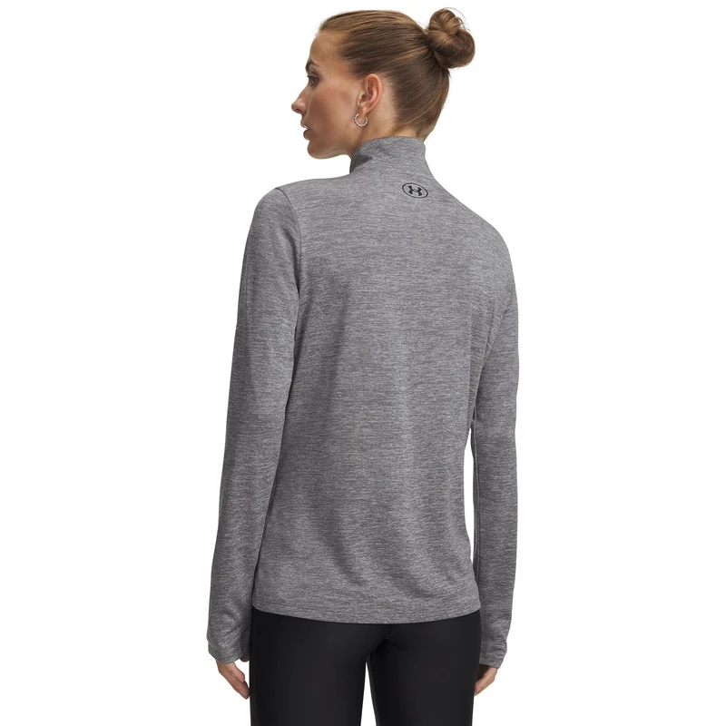 Tech 1/2 Zip-Twist Longsleeve Damen-grün, schwarz