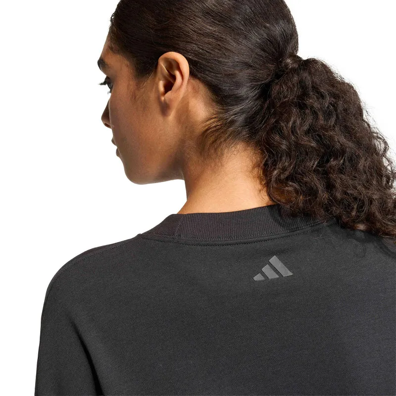 Crew Sweatshirt Damen-schwarz