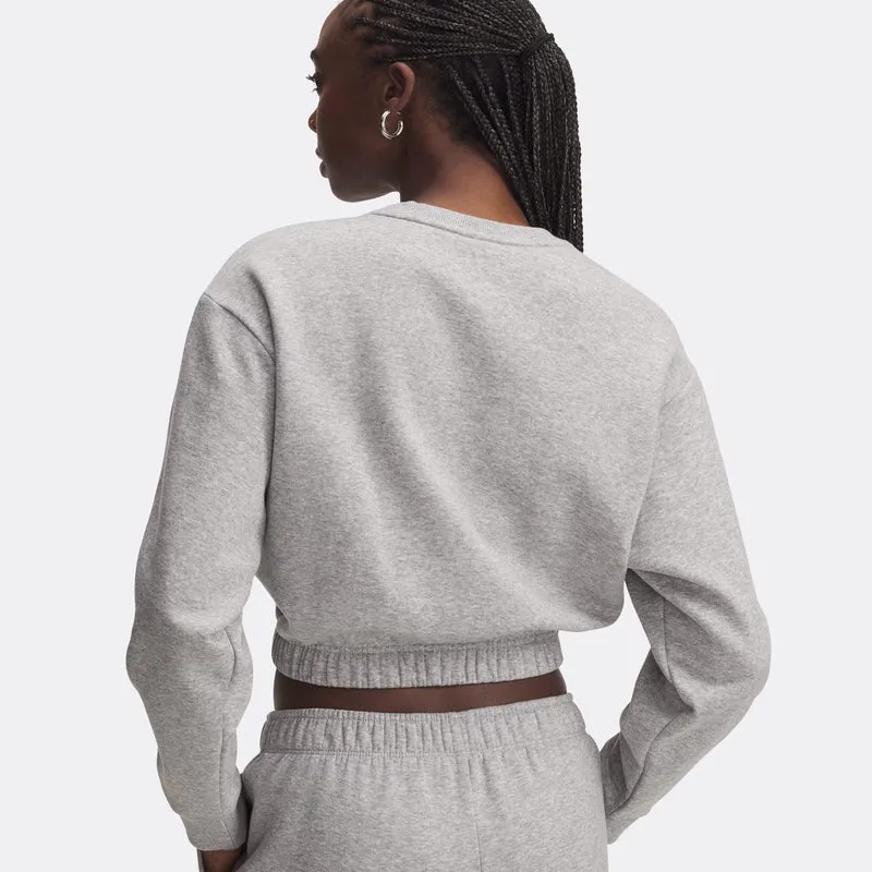 Rival Fleece Piped Crew Sweatshirt Damen-Hellgrau