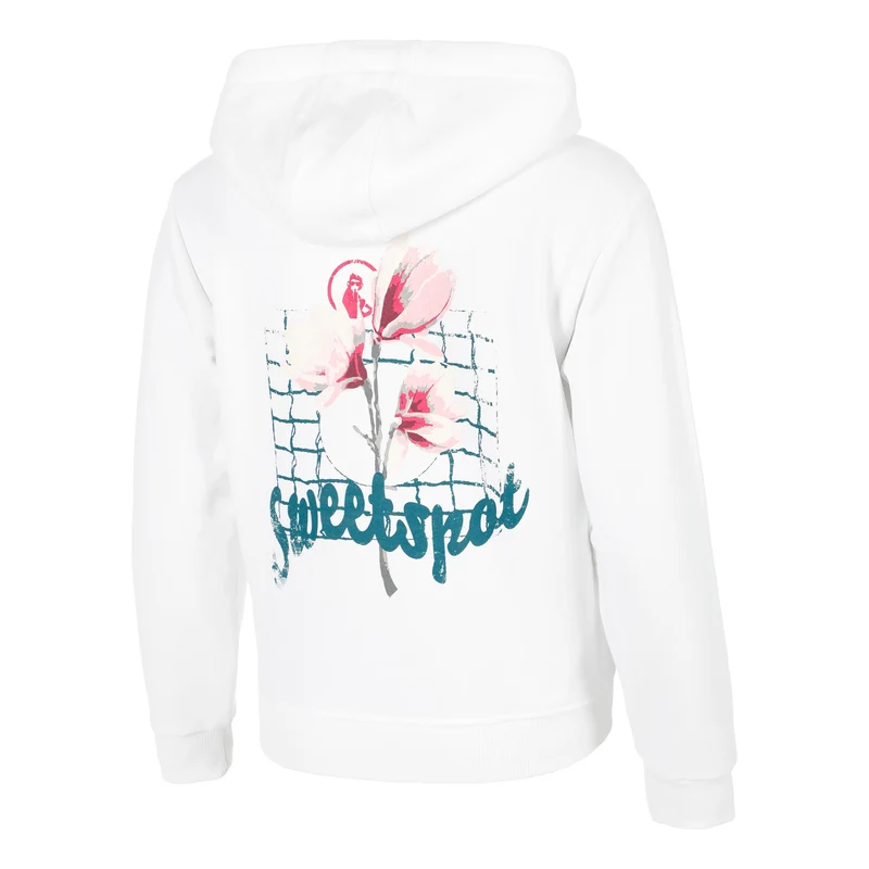 Create Flower Zip Sweatjacke Damen-Weiß,Mehrfarbig
