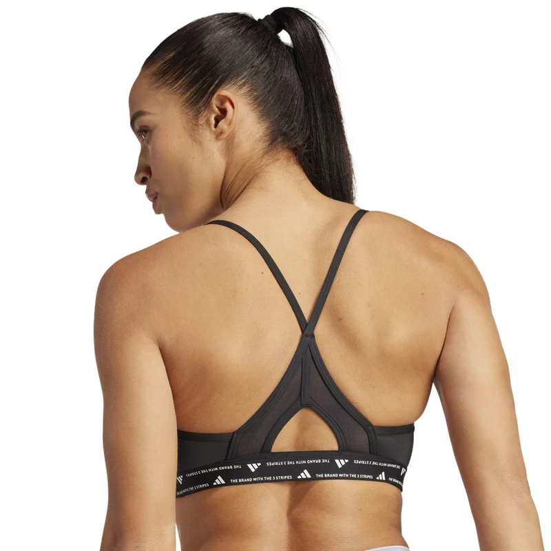Aeroreact Training 3Stripes Sport-BH Damen - schwarz
