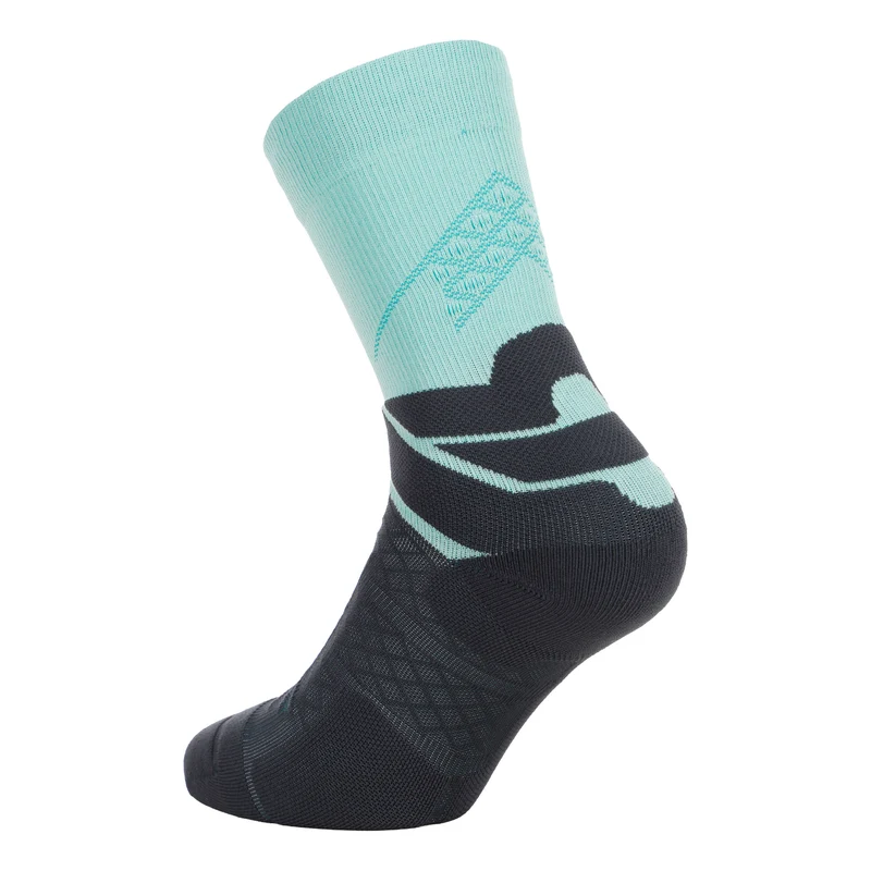 Run Performance Mid Cut Laufsocken Damen-türkis