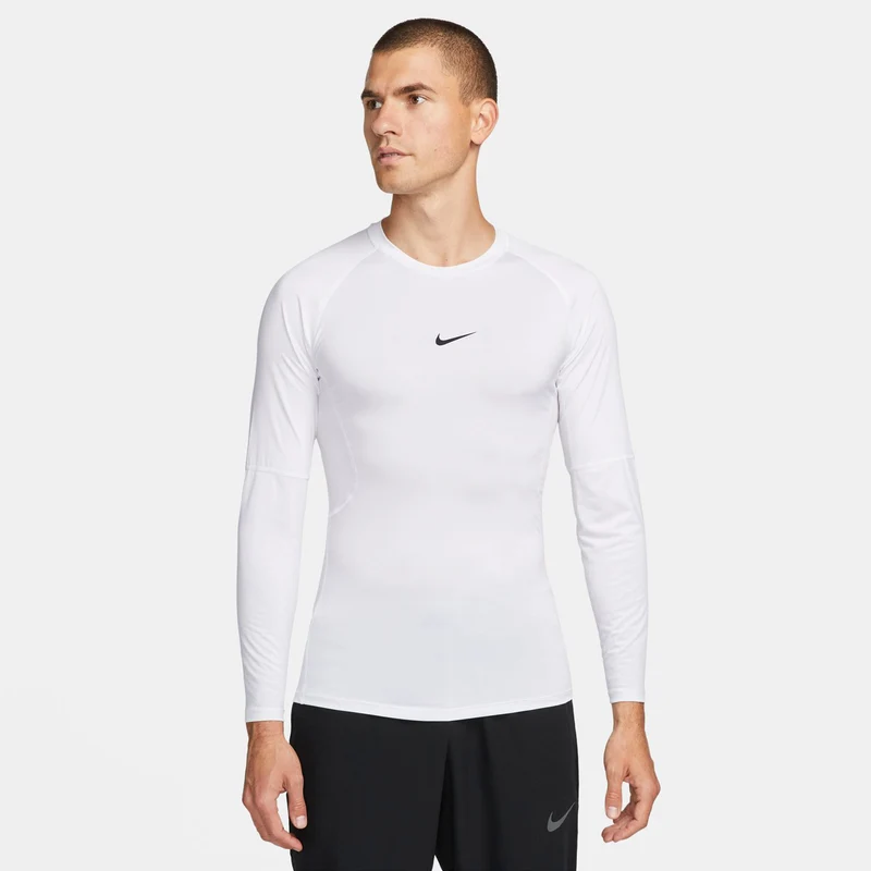 Dri-Fit Pro Tight Fitness Longsleeve Herren-Weiß,Schwarz