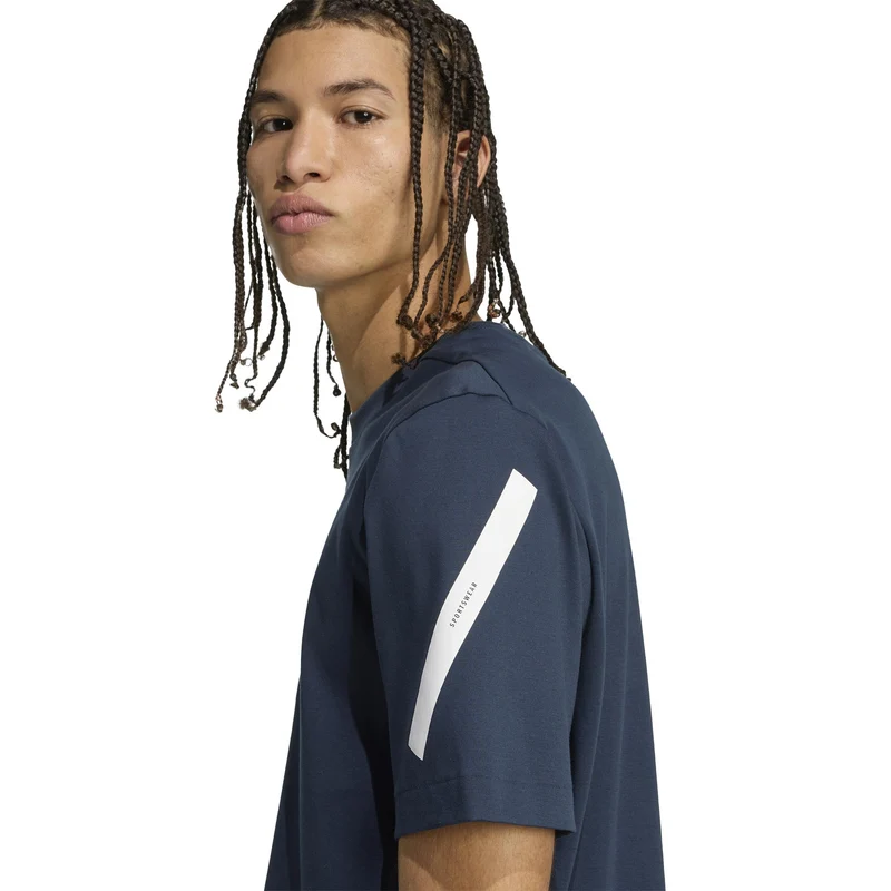 Z.N.E. T-Shirt Herren-Dunkelblau,Weiß