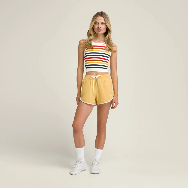 On The Daily Brami Tank-Top Damen-Creme,Mehrfarbig