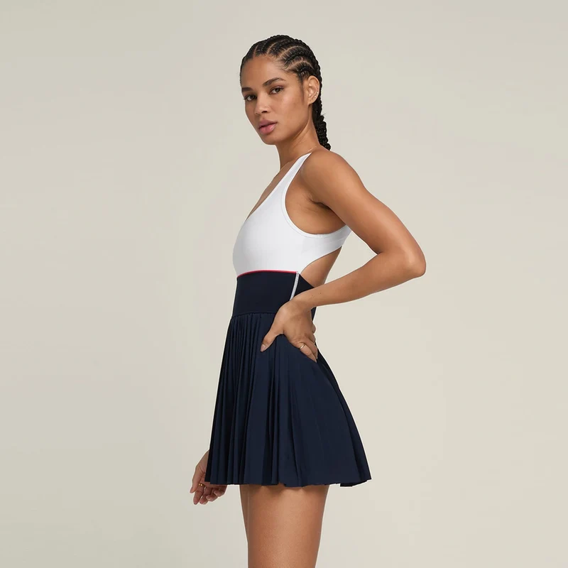 Sportif Kleid Damen-Dunkelblau