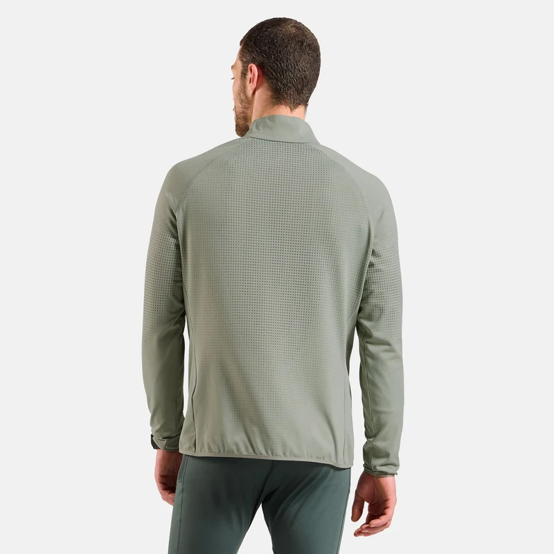 Zeroweight Warm Mid Layer 1/2 Zip Laufshirt Herren - oliv