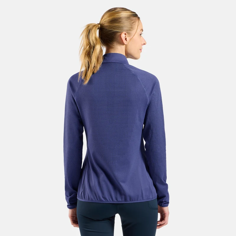 Zeroweight Warm Mid Layer 1/2 Zip Laufshirt Damen - blau