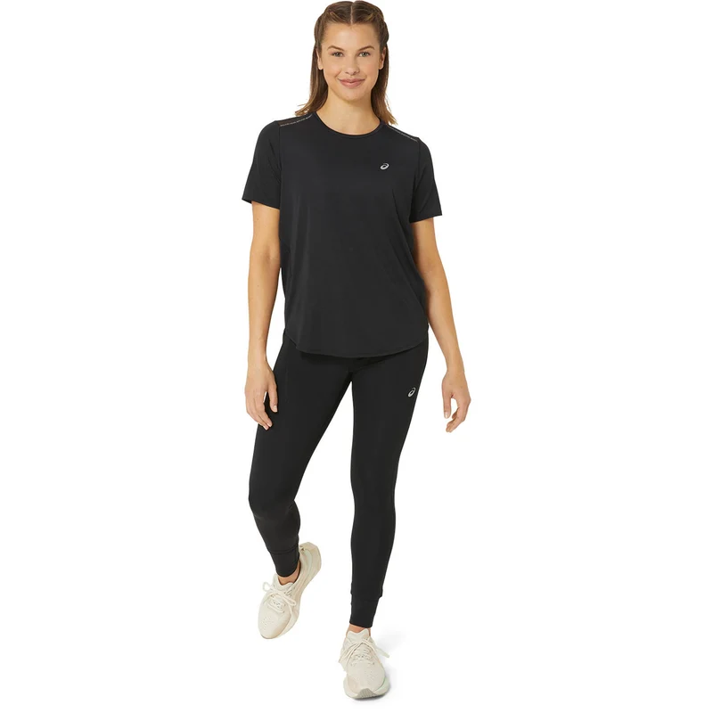 Road Laufshirt Damen-Schwarz