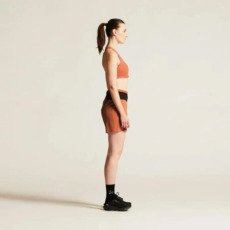 Pro Trail Laufshorts Damen-Rot