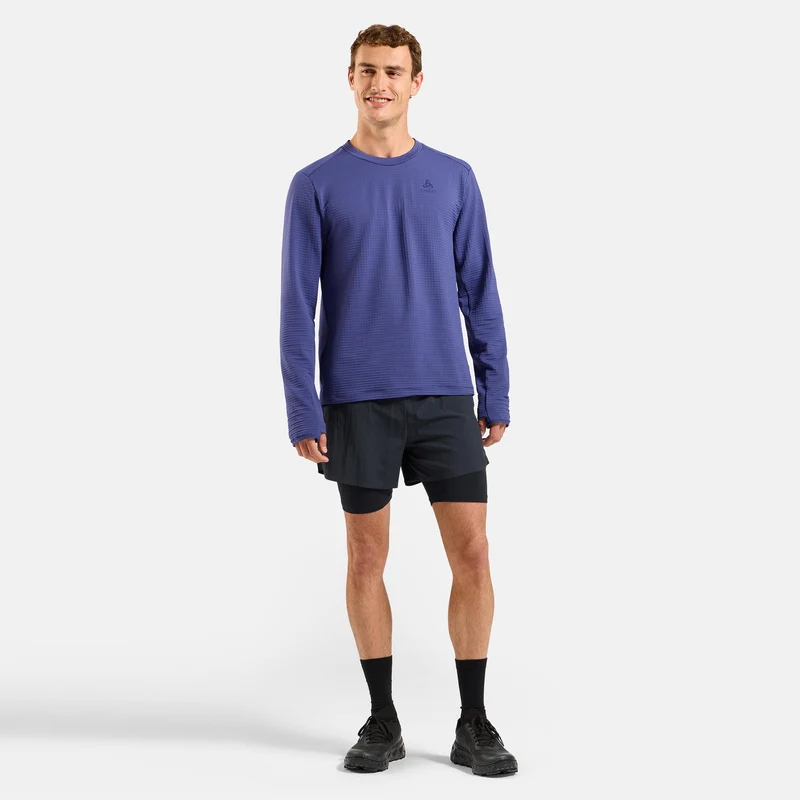 Essential Thermal Midlayer Laufshirt Herren - blau