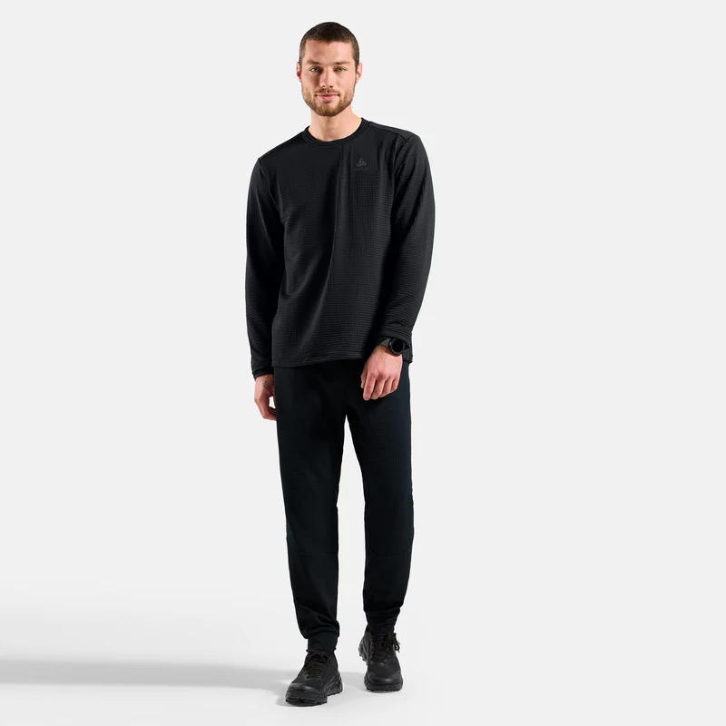 Essential Thermal Midlayer Laufshirt Herren - schwarz
