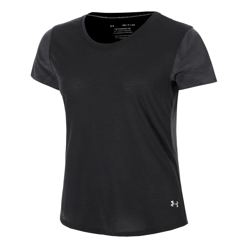 Streaker Jacquard T-Shirt Damen-Schwarz