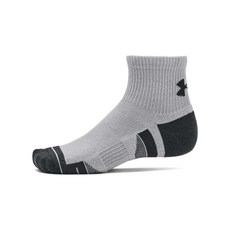 Performance Tech Quarter Tennissocken 3er Pack-Grau,Mehrfarbig