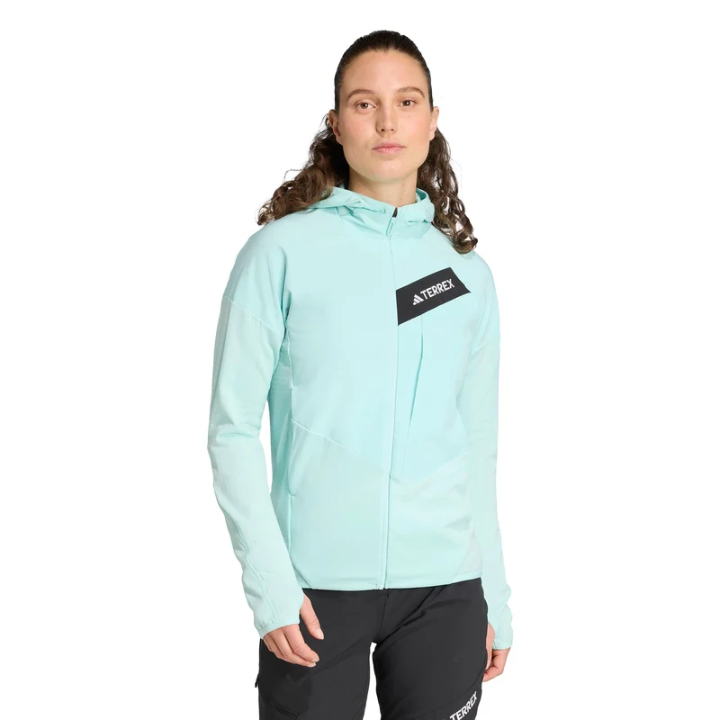 Terrex TRK ClimaWarm Fleece Laufjacke Damen-Türkis