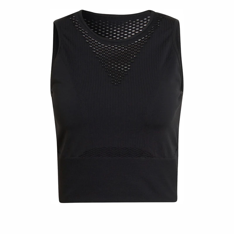 Aeroknit Crop Tank-Top Damen-Schwarz