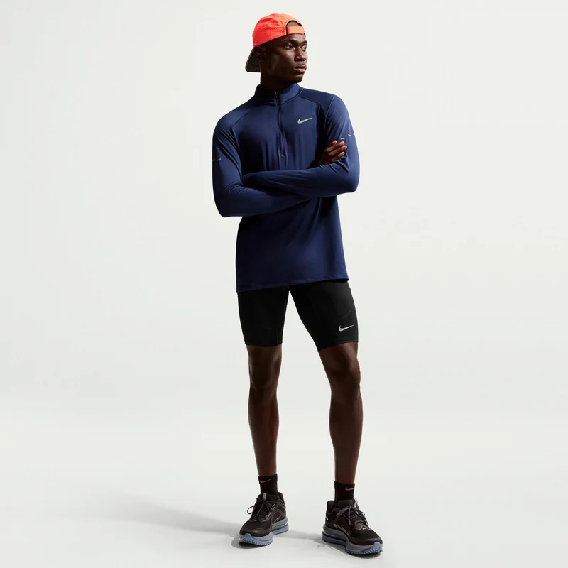 Stride Half Lauftight Herren - schwarz, silber