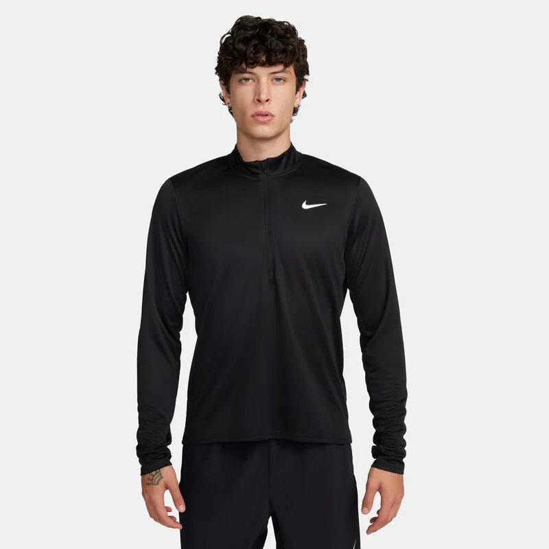 Pacer Half-Zip Laufshirt Herren - schwarz