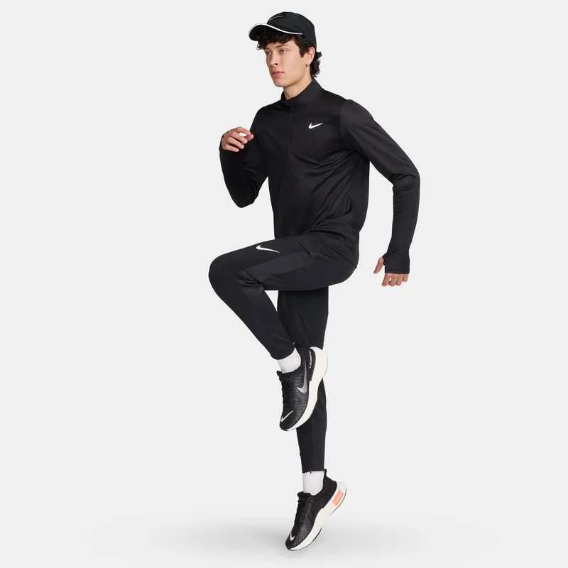 Pacer Half-Zip Laufshirt Herren - schwarz